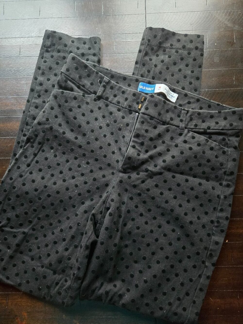 Polka Dot Old Navy Pixie Tall sz 12 Pants Black